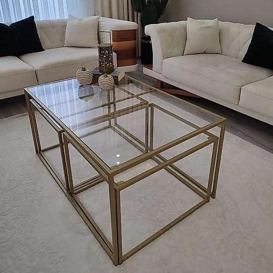 MAT GOLD 2+1 ORTA SEHPA KOMPLE ŞEFAF CAM