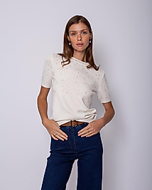 LADY GINA COMPANY SERPME TAŞLI TRİKO ECRU