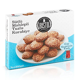 BİSTO SÜTLÜ MAHLEPLİ TUZLU KURABİY 500 GR