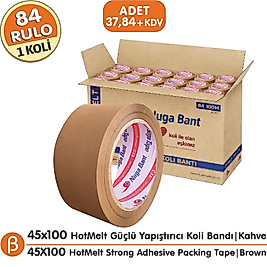 Nuga 1 KOLİ (84 ADET) 45x100 Kahve (Taba) HotMelt Koli Bandı
