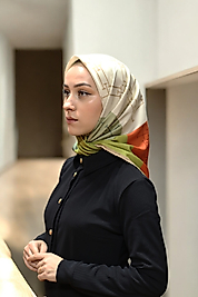 Akel Alfa Twill Eşarp  Geometrik Desenli