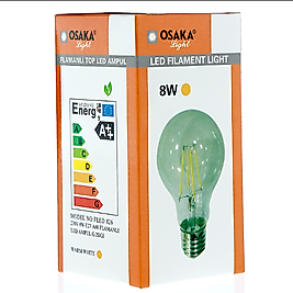 OSAKA 8W-70WATT  LED FLAMANLI A-60 AMPUL E27 GÜNIŞIĞI