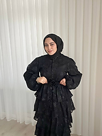 Arya İthal Tasarım Elbise Siyah