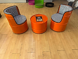 Bahçe Koltuk Takımı Lotus  2 li Turuncu