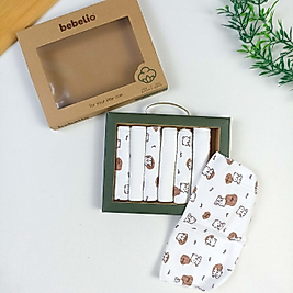 Bear Organic Bebek Mendili / 7'li Set / 24 x 24 cm