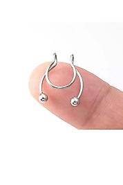 Fake Septum Piercing Unisex Deliksiz Burunlar Için Paslanmaz Çelik