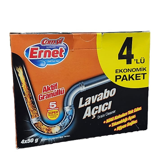 ERNET LAVABO AÇICI 4'LÜ EKONOMİK PAKET 4X50 G
