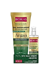 Bioblas Botanic Oils Argan Yağlı Saç Bakım Kremi 250ml+Sıvı Saç Kremi 115ml