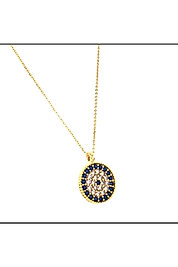 Zircon Taşlı Nazar Boncuklu Kolye