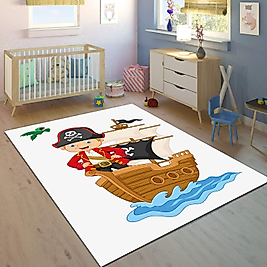 Minibabyrooms Korsan Desenli 8 mm Kalınlıkta Çocuk Odası Halısı