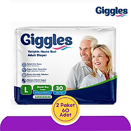 Giggles Belbantlı Yetişkin Hasta Bezi Büyük (L) 60 Adet