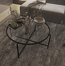 SİYAH YUVARLAK ORTA SEHOA ŞEFFAF CAM