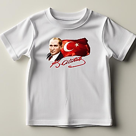 Ulusal Baskılı Normal Kalıp  Çocuk Tişört