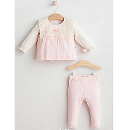 Kız Bebek 0-24 Ay Müslin Alt Üst İkili Takım