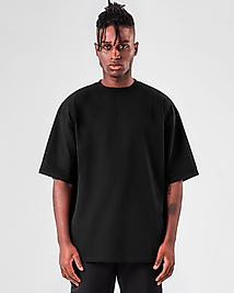 Basic Oversize Siyah Bisiklet yaka Tişört
