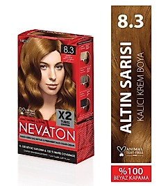 Nevaton 8.3 Altın Sarısı Kalıcı Krem Saç Boyası 2 li