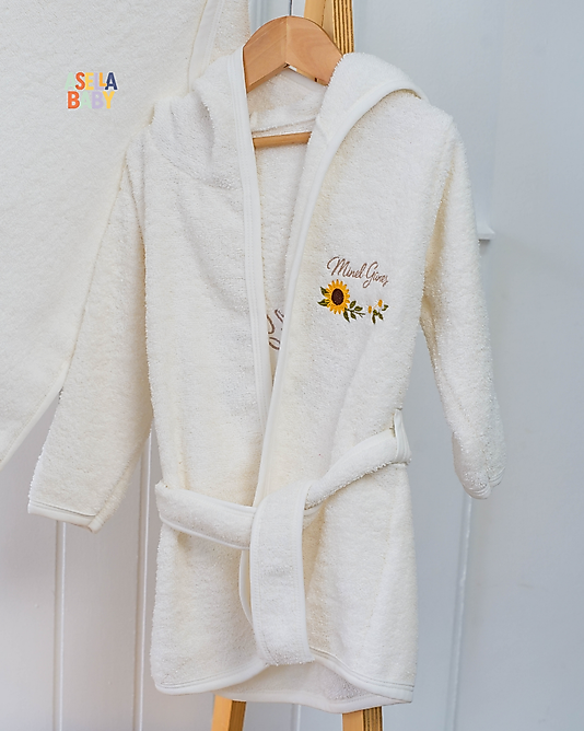 Asellakids Nakışlı Bornoz Seti