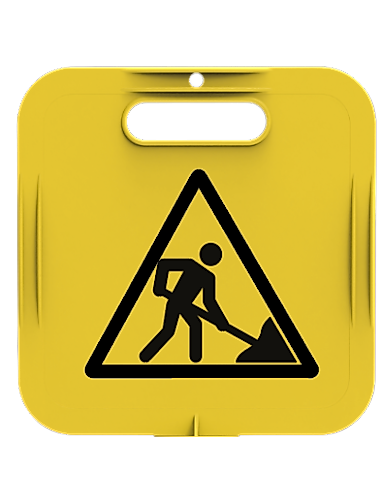 DUBALI UYARI LEVHASI BAŞLIK 26x26 CM "ÇALIŞMA VAR" ( KDV DAHİL )