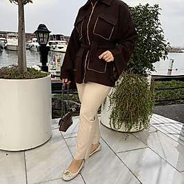 Tüvit trenç /kahverengi