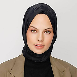 Valor Kazayağı İpeksi Jakar Şal Siyah