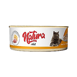 Natura Tavuk Etli ve Peynirli Yetişkin Kedi Konserve Maması (70 g)