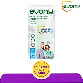 Evony Emici Külot Orta Boy(M) 30'lu 4 Paket