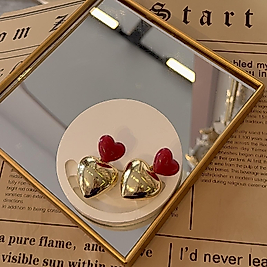 Kırmızı Kalp Küpe