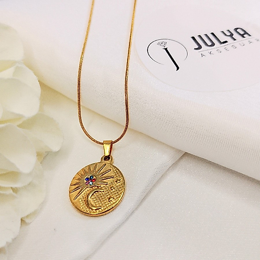 ÇELİK GOLD KARARMAZ PAZLANMAZ 45+5 TAROT KOLYE