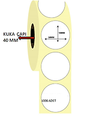 50 MMÇAP ETİKETİ YUVARLAK 1000 Lİ