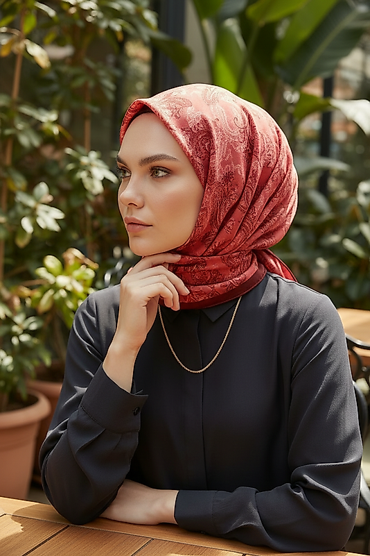 Spring Eşarp Tarihi Çiçek Desen