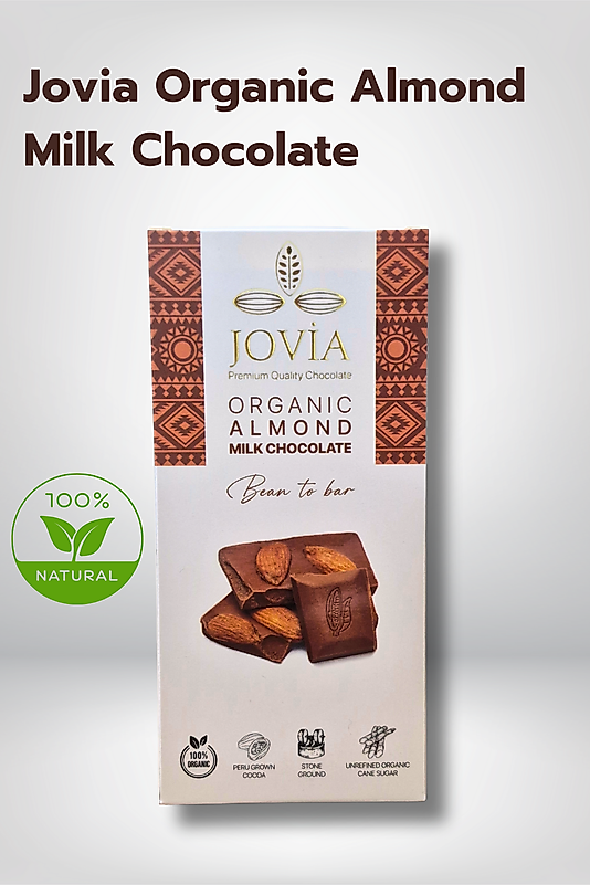 Organik Çikolata Sütlü Bademli