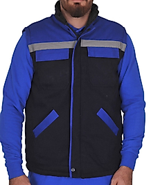 Star Gabardin Teknik İş Yelek Lacivert Sax Mavi
