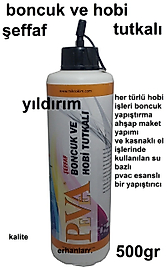 BONCUK TUTKALI HOBİ 500GR TUTKALI ŞEFFAF TUTKAL SANAT TUTKAL