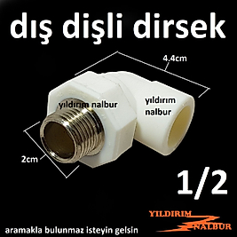 2 ADET 20LİK PPRC DIŞ DİŞLİ DİRSEK DÖNÜŞ DİŞLİ DİRSEĞİ KAYNAK