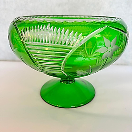 Kristal Ayaklı Yeşil Jardinyer