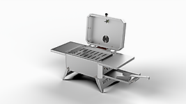 Hot Bbaq - Hot Bag Inox Taşınabilir Mangal Portatif Çanta