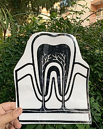 Diş Konseptine Uygun Diş Folyo Sticker Siyah
