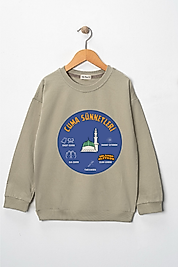 Çocuk "Cuma Sünnetleri" Baskılı Pamuklu Sweat