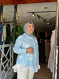 BRY ETEK UCU FIRFIRLI GÖMLEK -  MAVİ