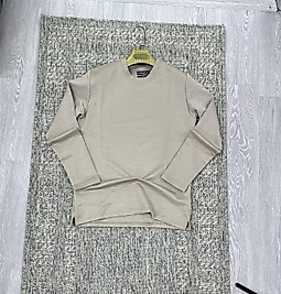 Bisiklet yaka sweatshirt bej (kod 1092)