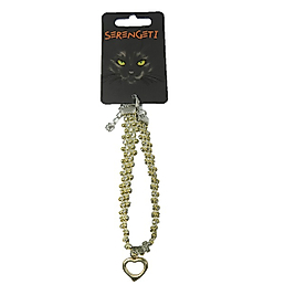 Taşlı Kedi Ve Köpek Kolye Sarı 22 Cm