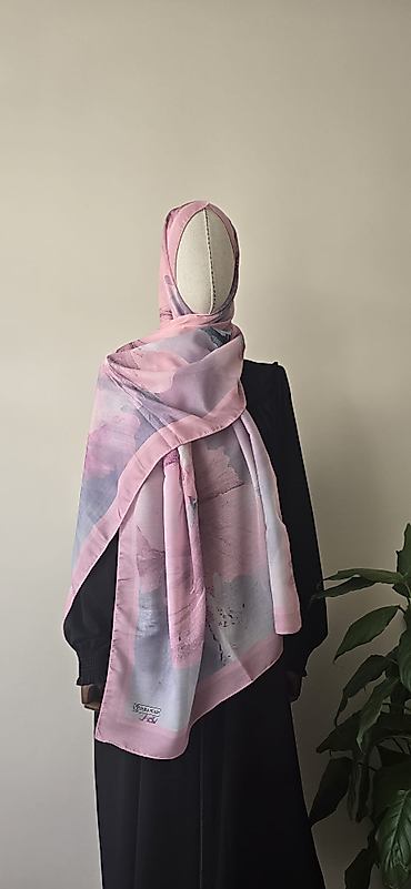 Bulut Desenli Soft Şal