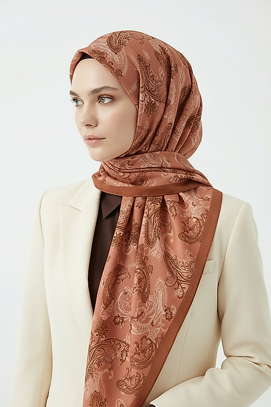 Spring Eşarp Tarihi Çiçek Desen