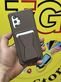Samsung Galaxy A32 Kartlıklı Standlı Deri Telefon Kılıfı