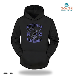 Motorcu Model Slimfit Kapüşönlu Hoodie Erkek kadın Sweatshirt