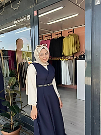 Kemer Aksesuarlı Jile Lacivert