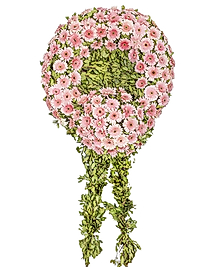 Yuvarlak Pembe Gerberalı Çelenk