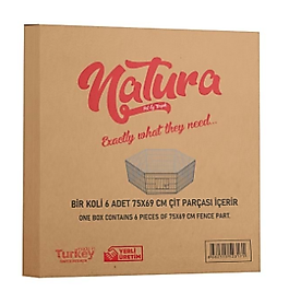 Natura Altıgen Kedi Köpek Oyun Çiti Büyük 6 Parça 75cm X 69cm