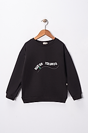 Çocuk "Kuran Yolunda" Baskılı Pamuklu Sweat