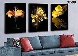 MERCAN MOBİLYA  VE AKSESUAR ,40*603 LÜ GÜL VE KELEBEK  KANVAS TABLO